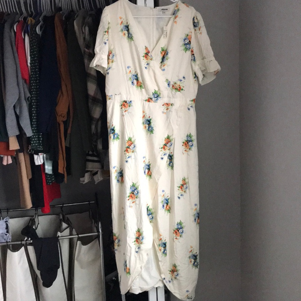 Madewell Floral Midi Wrap Dress